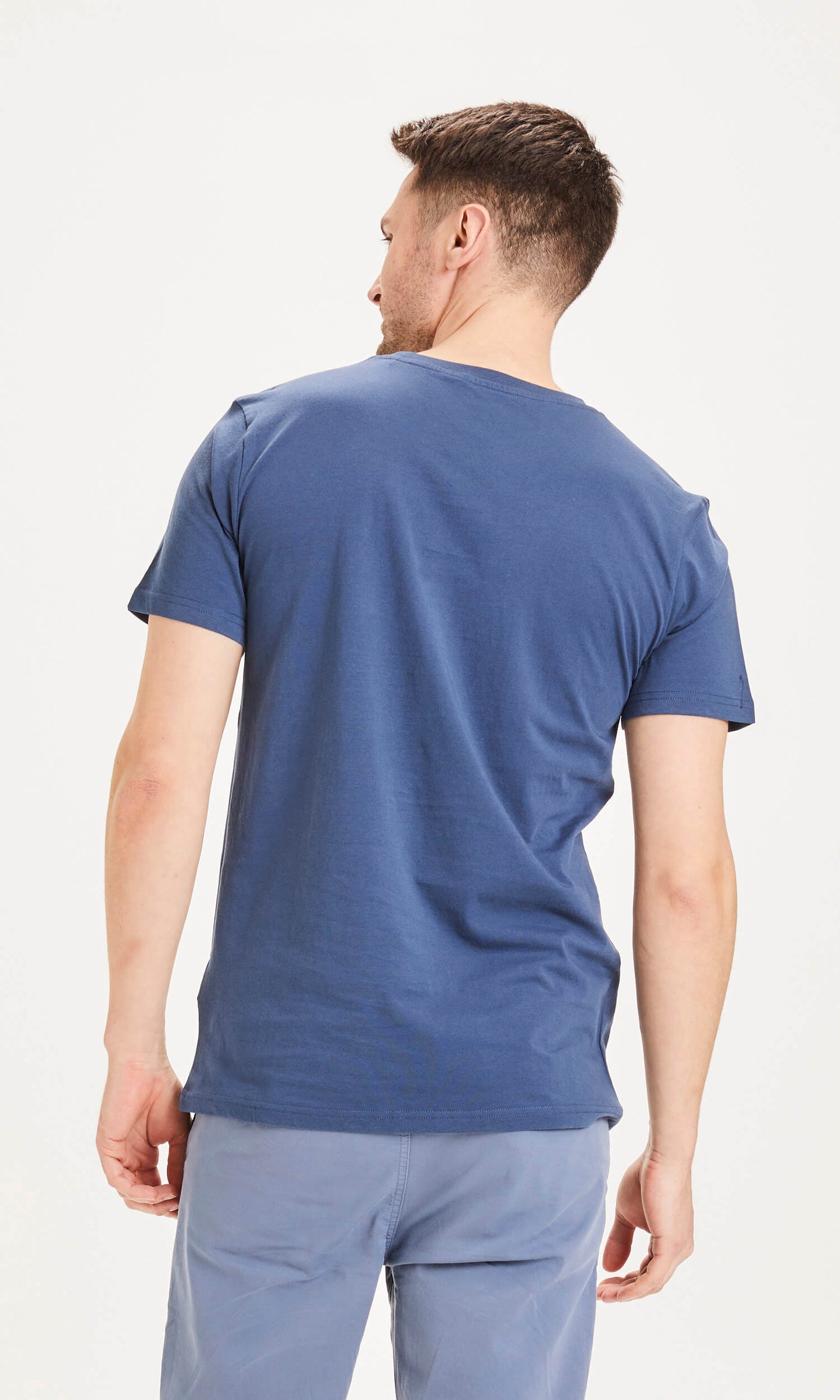 T-shirt imprimé bleu en coton bio - Alder hibou