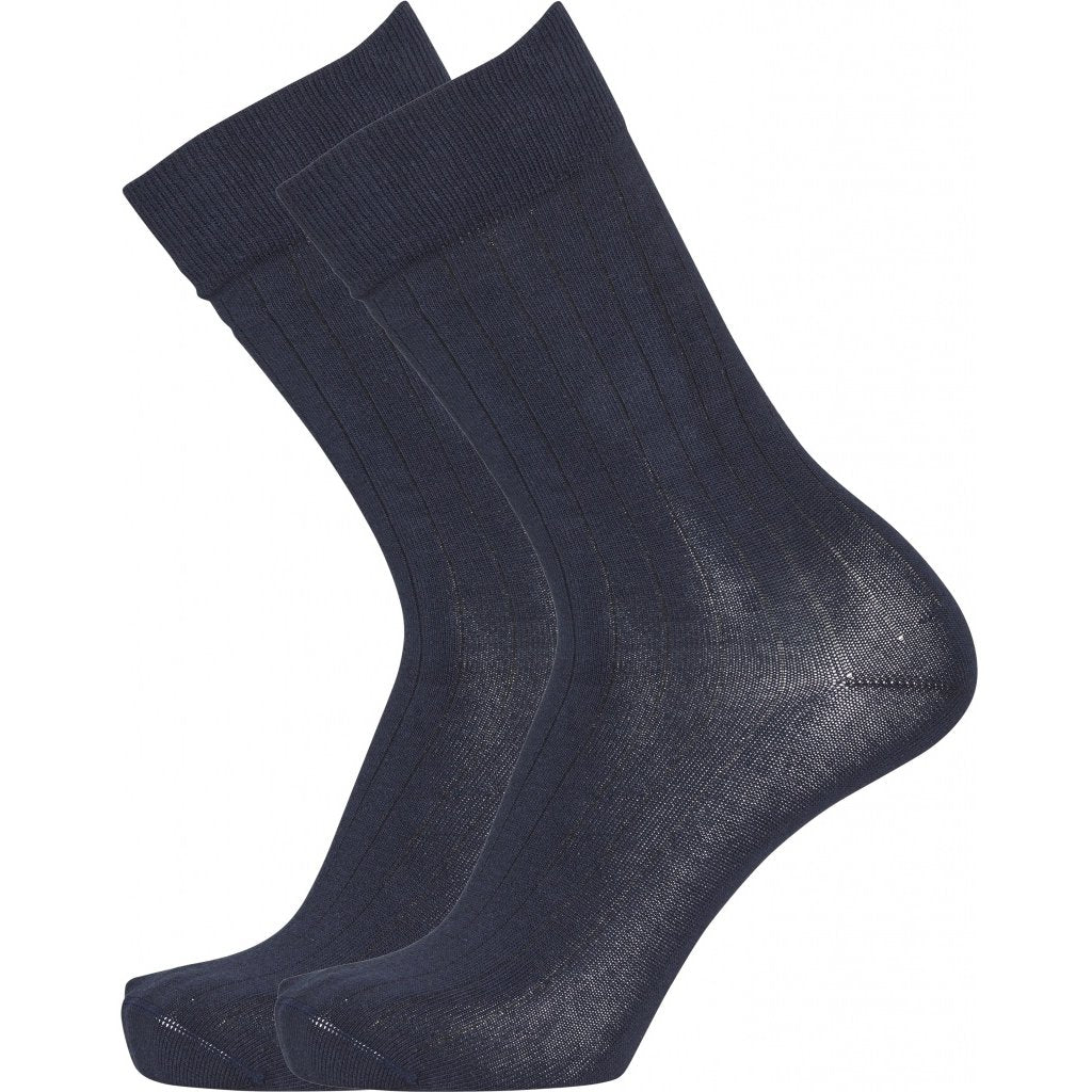 Pack 2 paires de chaussettes bleu nuit en coton bio - timber