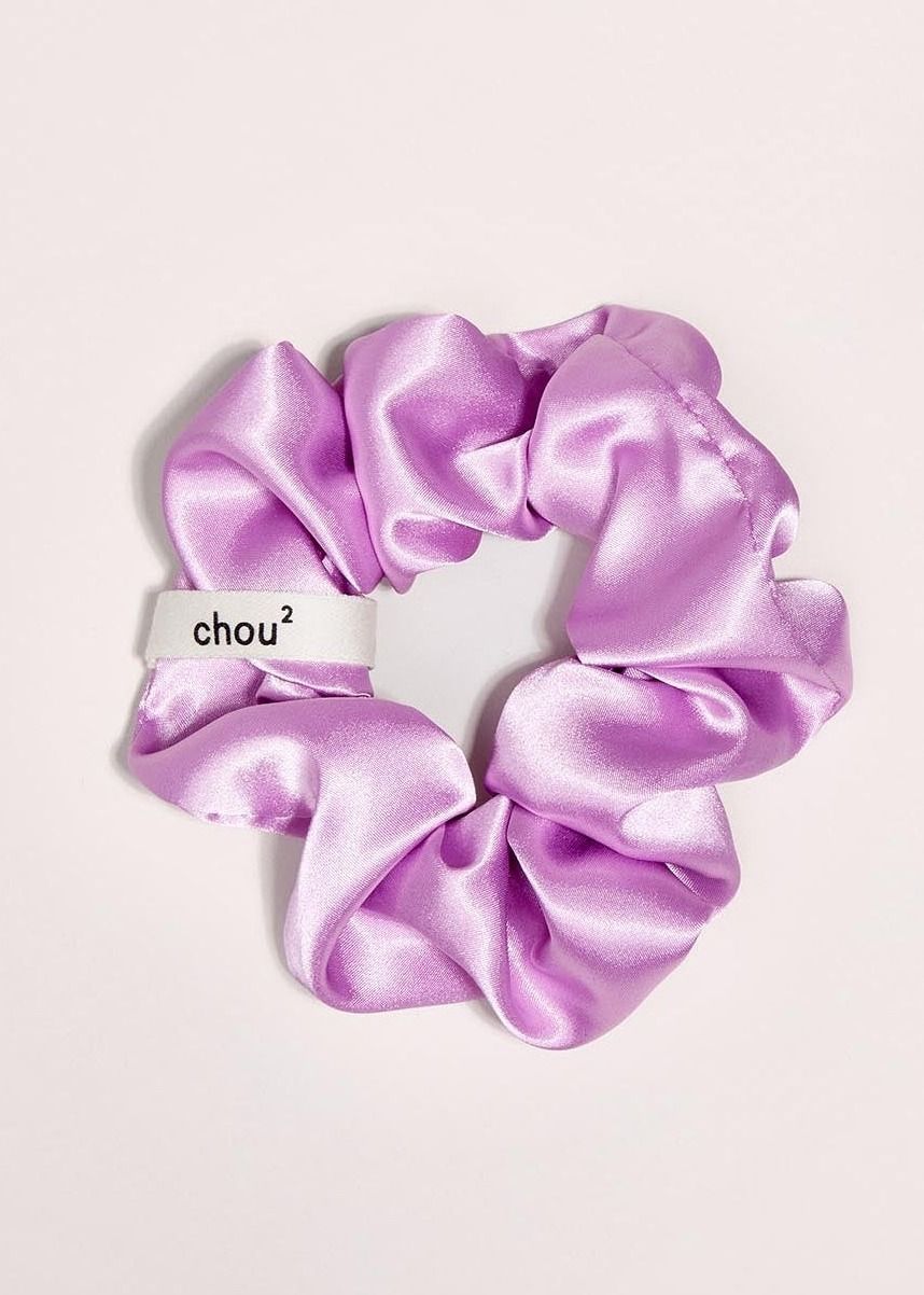 Chouchou en matière upcyclée | satin vieux rose | Rose