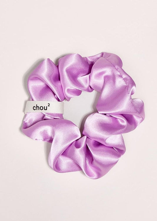Chouchou en matière upcyclée | satin vieux rose | Rose