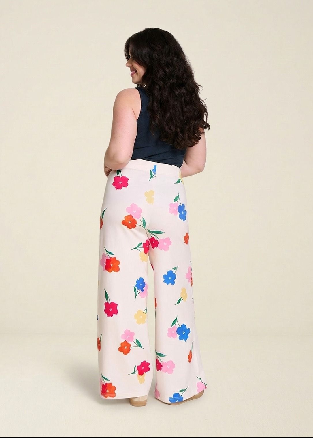Pantalon ample en coton bio | bouquet "pauline - anémones" | Anémones boutquet