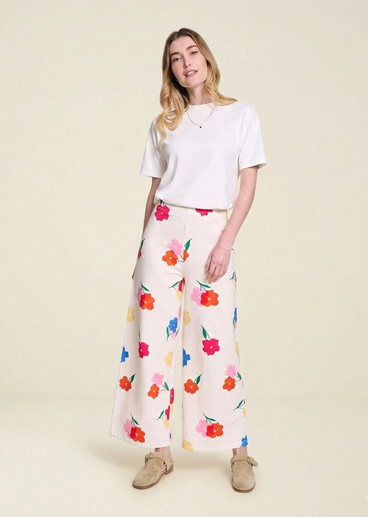 Pantalon ample en coton bio | bouquet "pauline - anémones" | Anémones boutquet