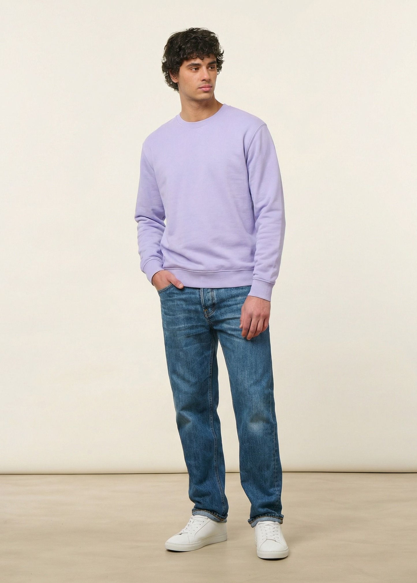 Sweat oversize en coton bio | lilas | Lilas