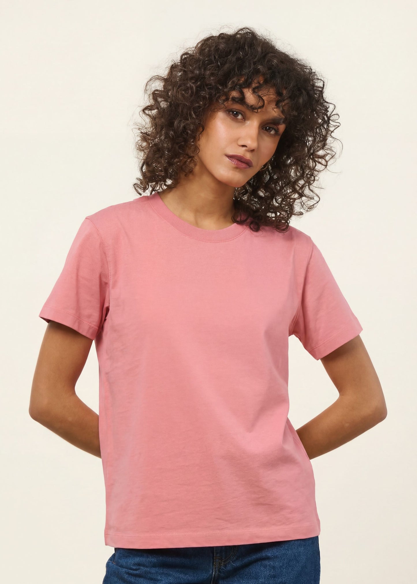 T-shirt en coton bio | vieux rose | Vieux rose