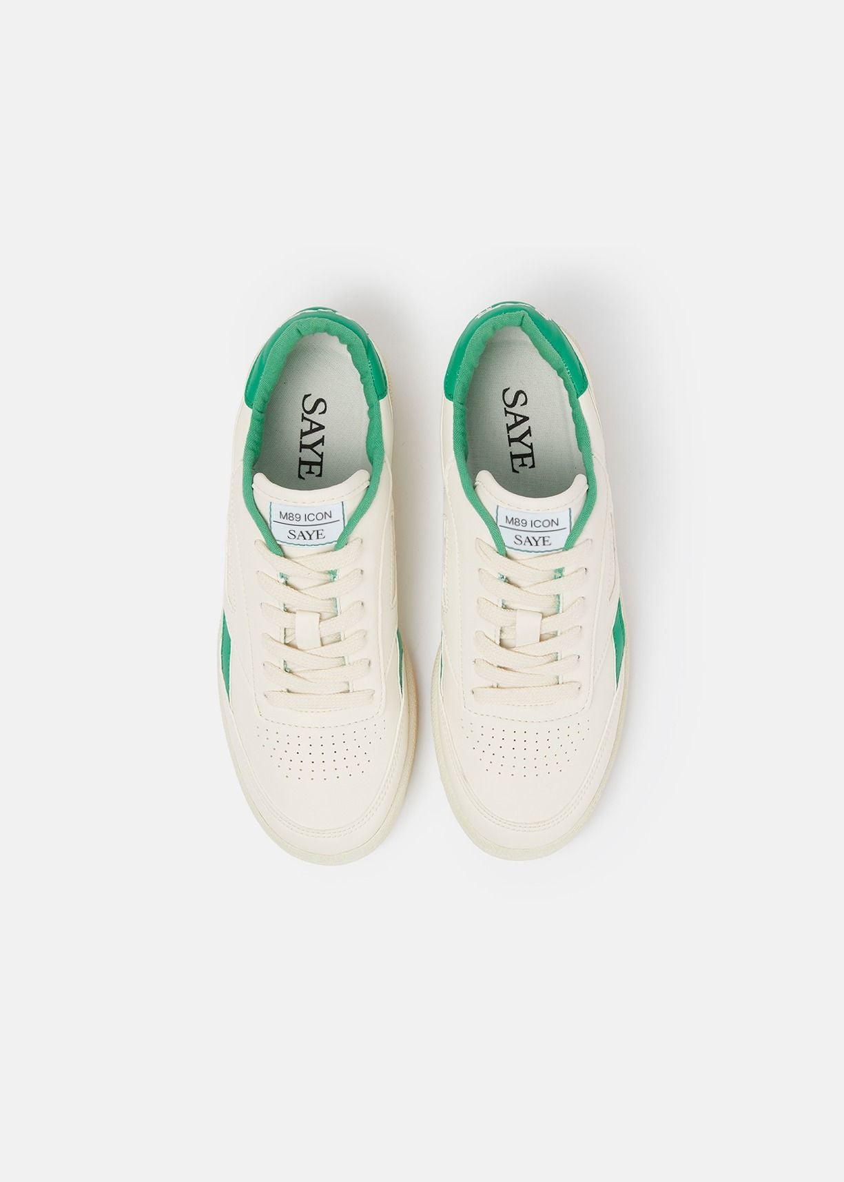 Baskets vegan | blanc et vert "Basket en recyclé - modelo '89 icon jade" | Jade