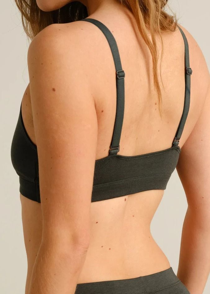 Brassière en coton bio et tencel | vert "Soft bra junsele dark green - pine grove" | Pine grove