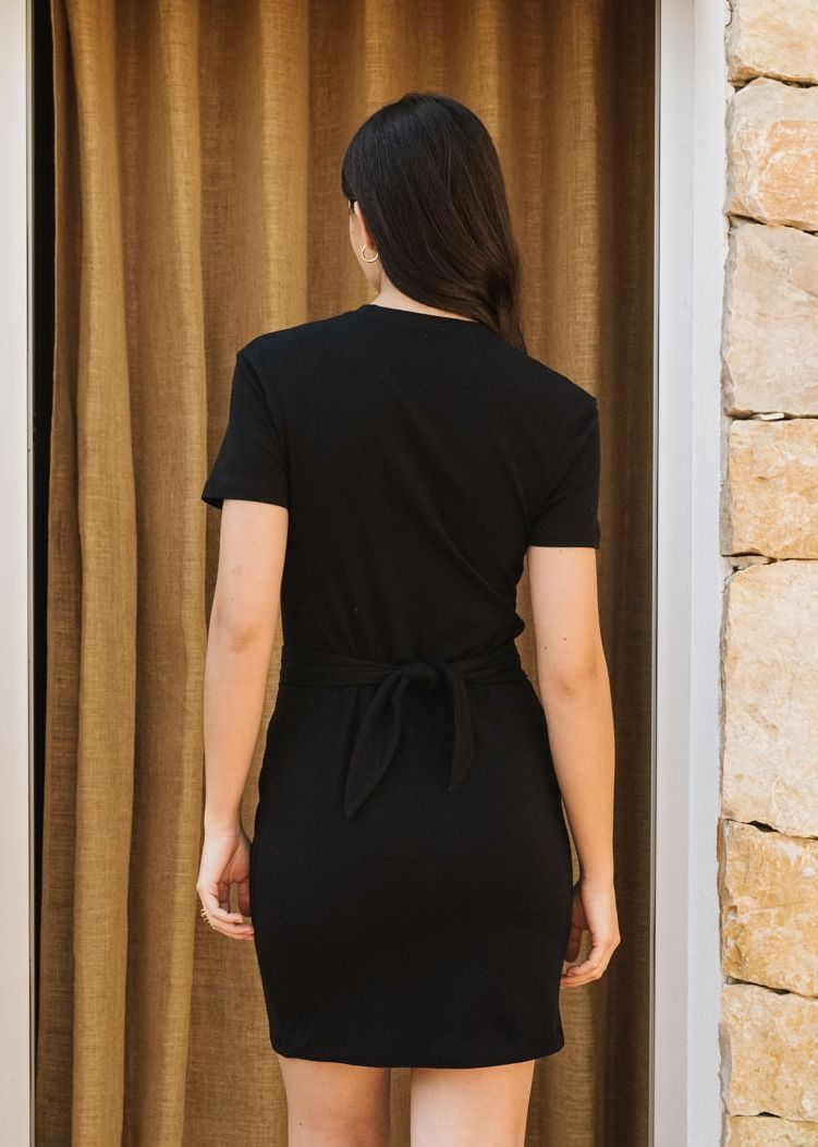 Robe Valentine en coton bio | noir | Noir