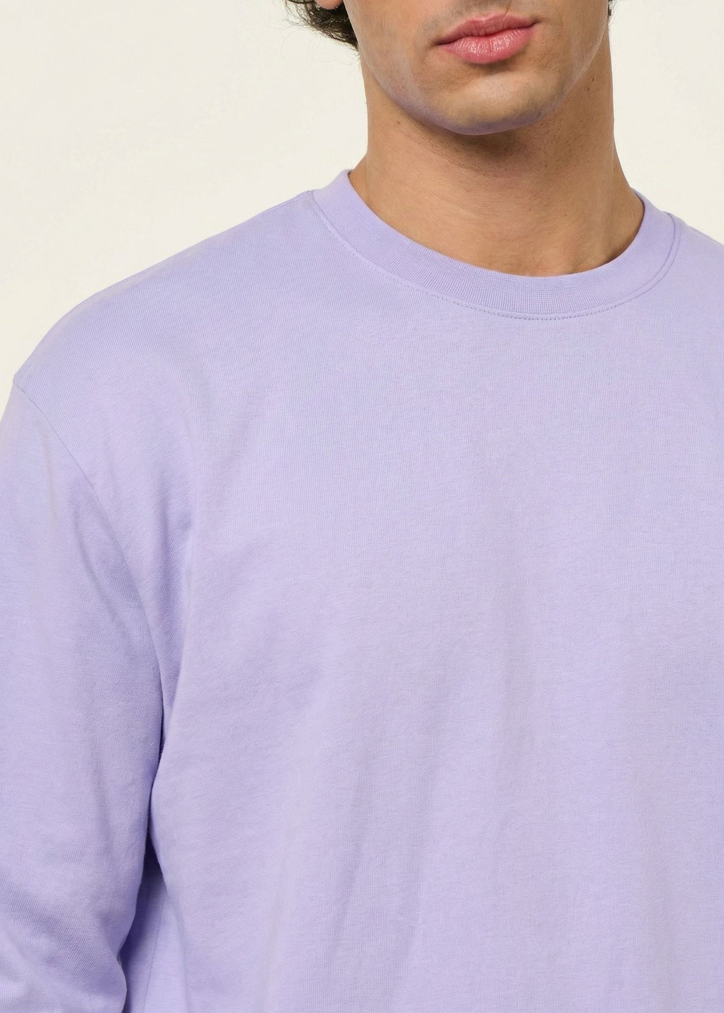 Sweat oversize en coton bio | lilas | Lilas