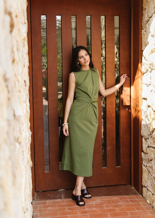 Robe Valentina en coton bio | vert | Vert