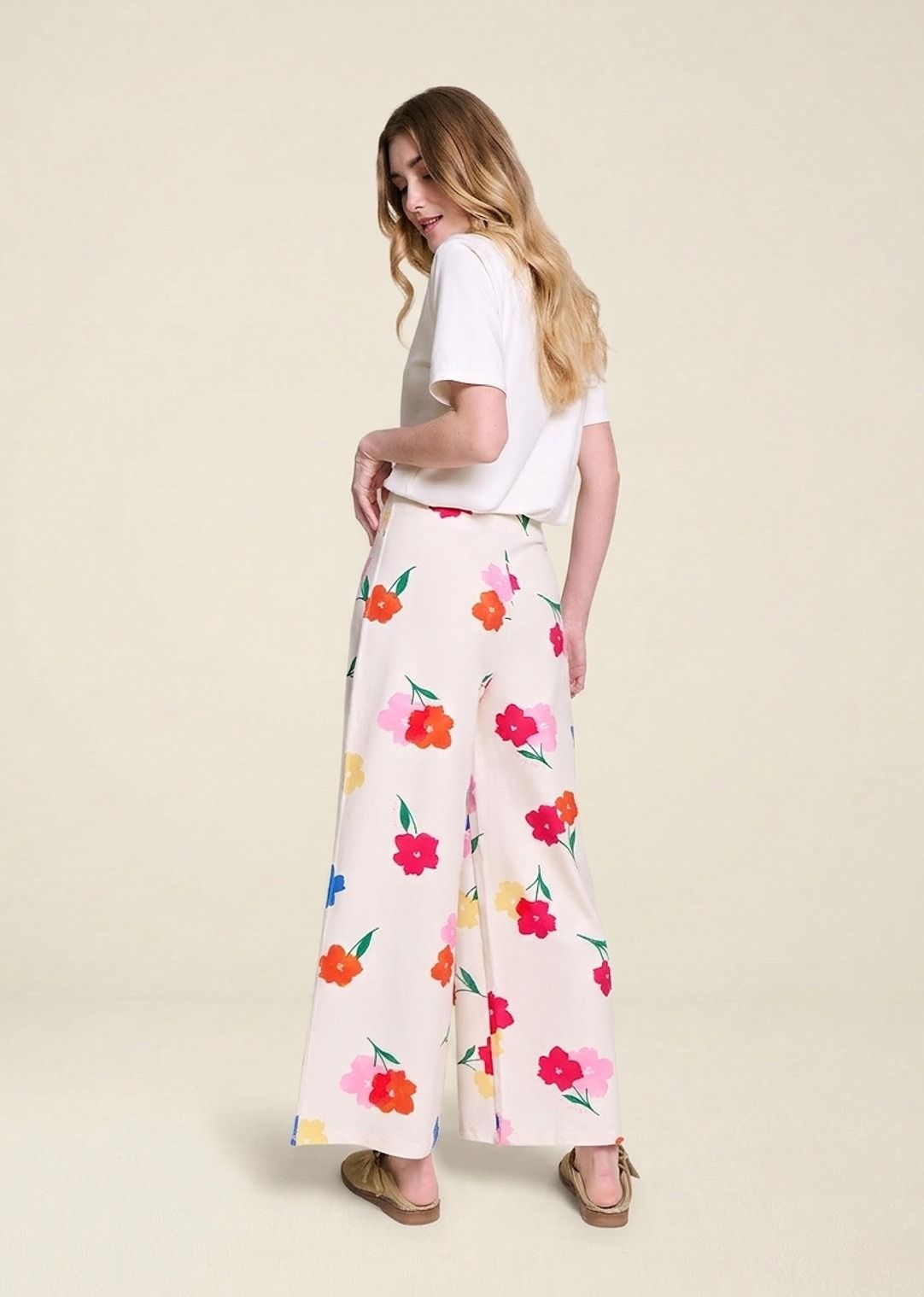 Pantalon ample en coton bio | bouquet "pauline - anémones" | Anémones boutquet