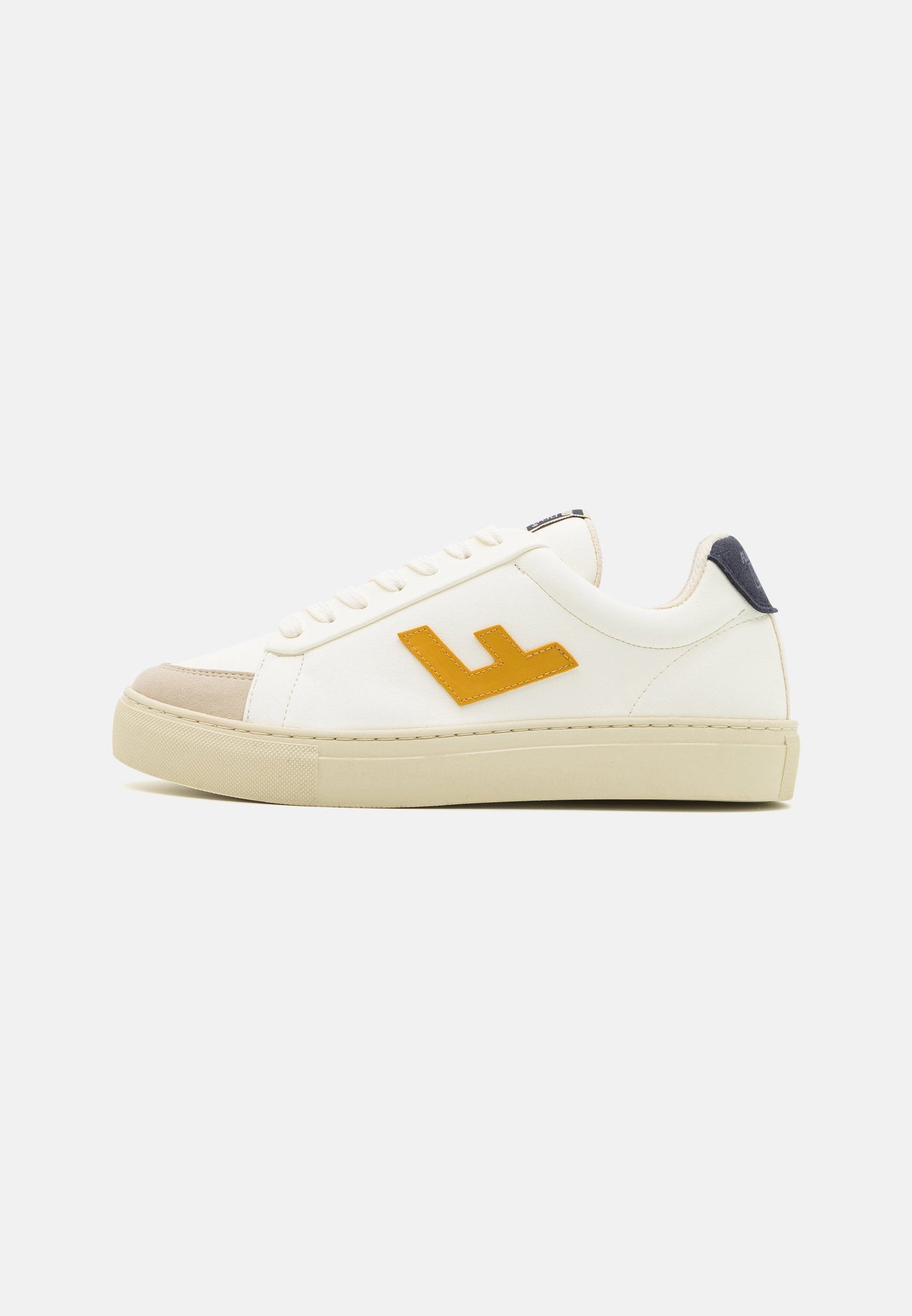 Baskets vegan en recyclé - classic 70s off white mustard ecru