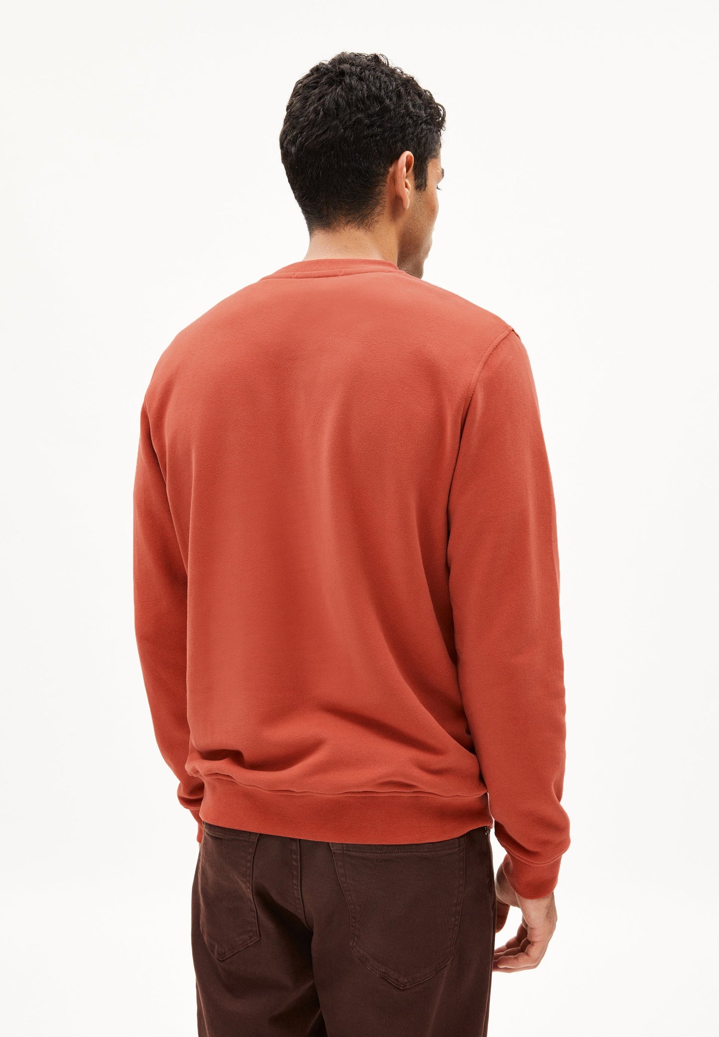 Sweat en coton bio et recyclé | orange "baaro comfort dark amber"