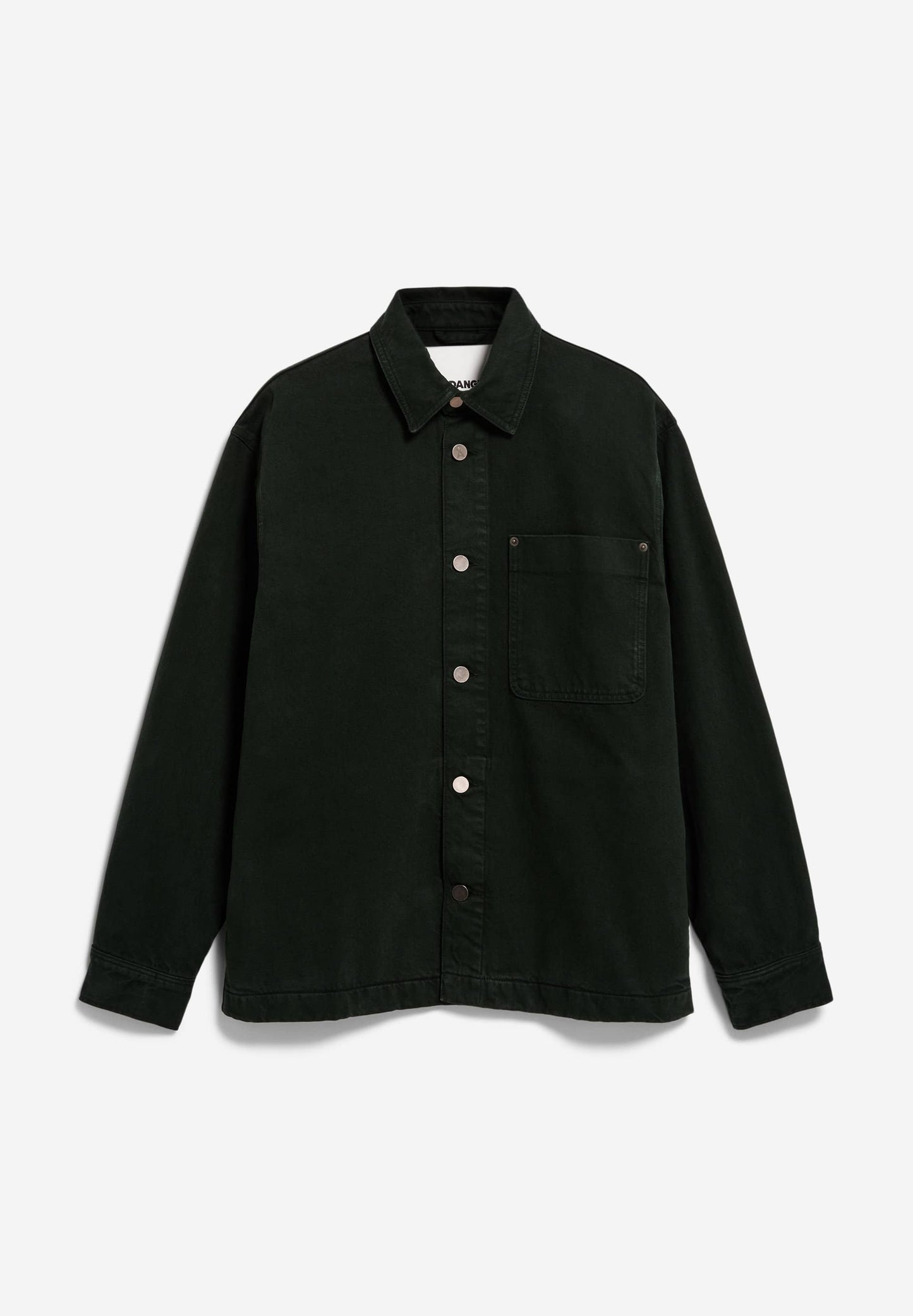 Surchemise en coton recyclé | vert "baasio gmt dye dark scarab"