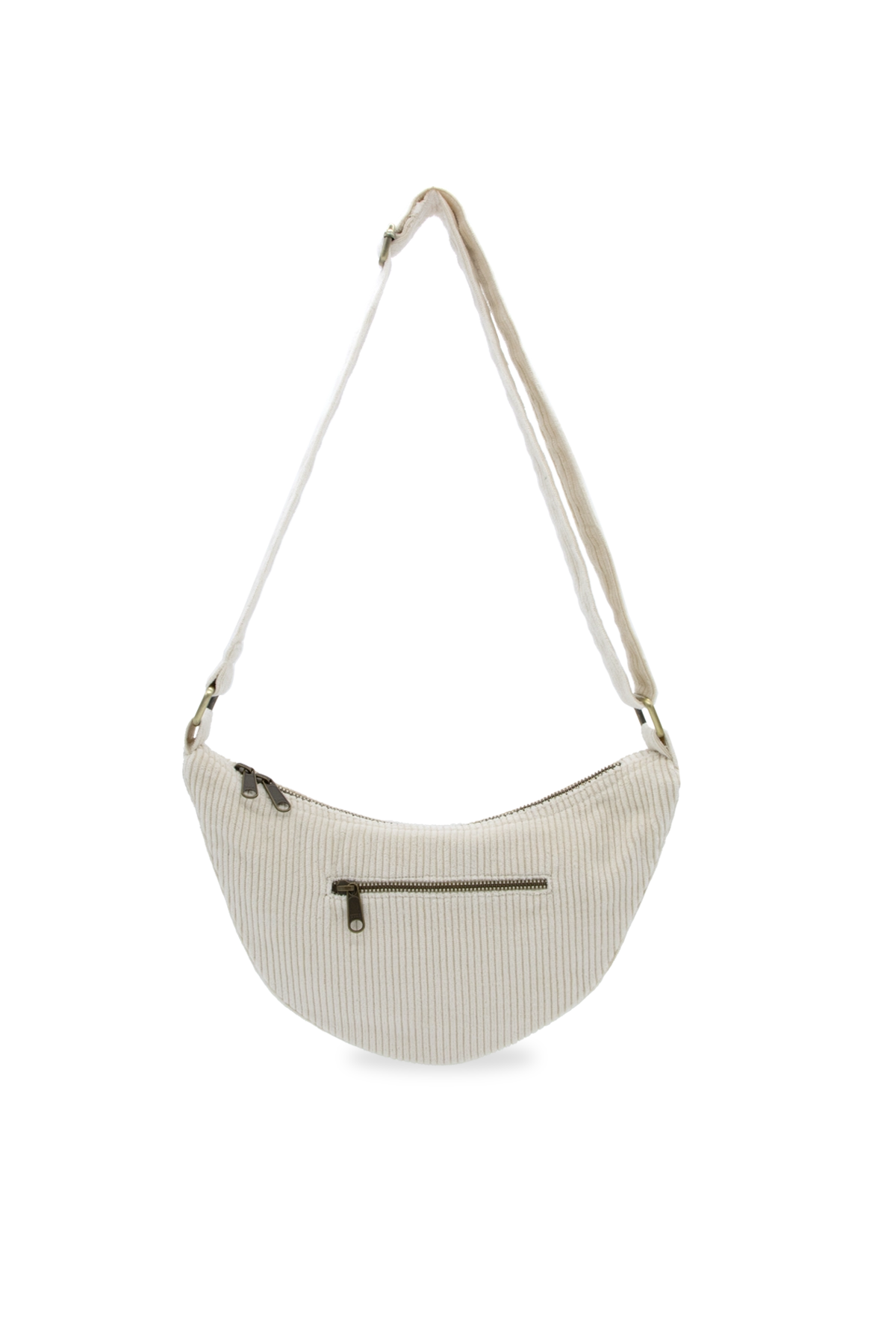 Sac bandoulière en coton bio  | écru "andrea velours"