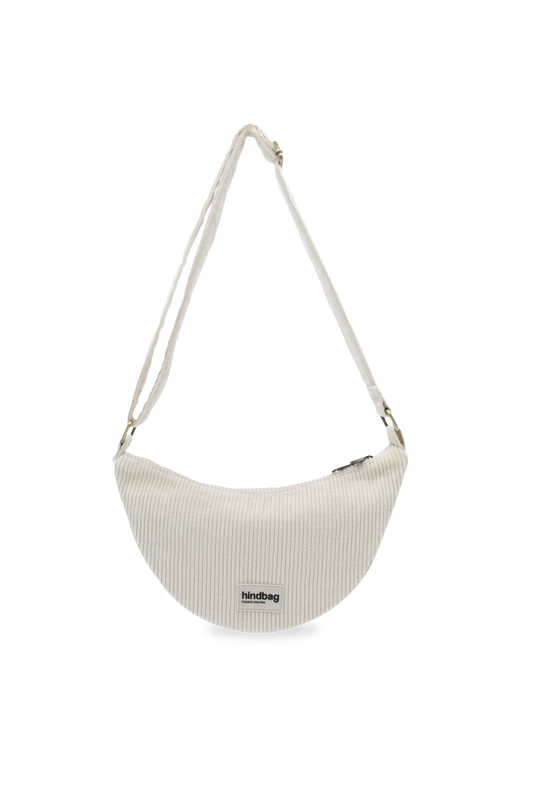 Sac bandoulière en coton bio  | écru "andrea velours"