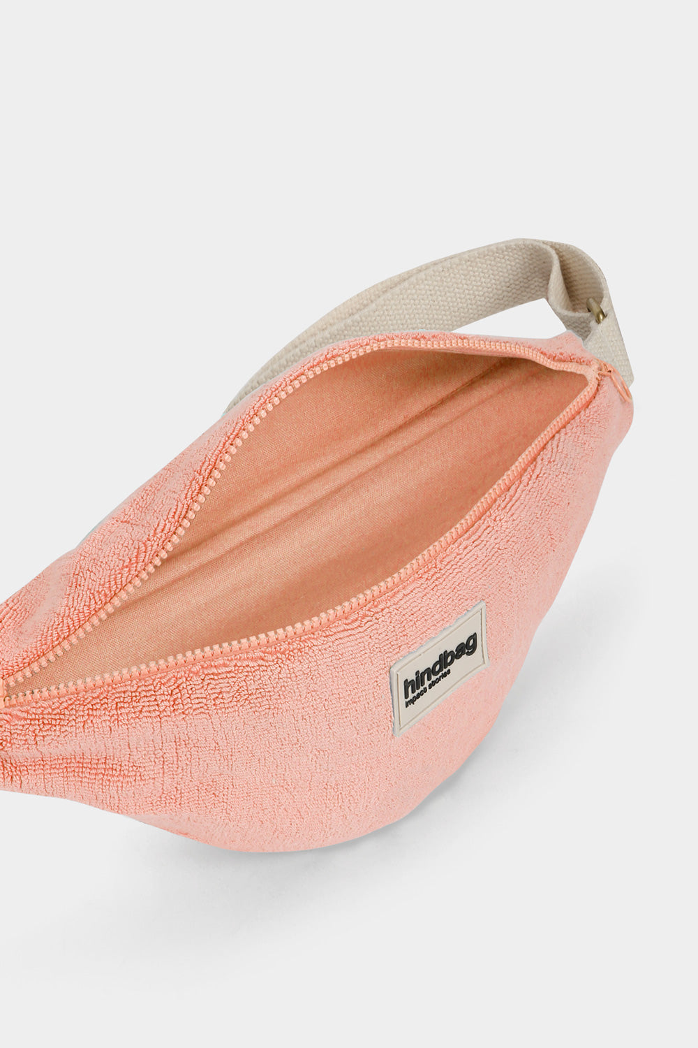 Banane en coton bio | rose "olivia - éponge rose corail"