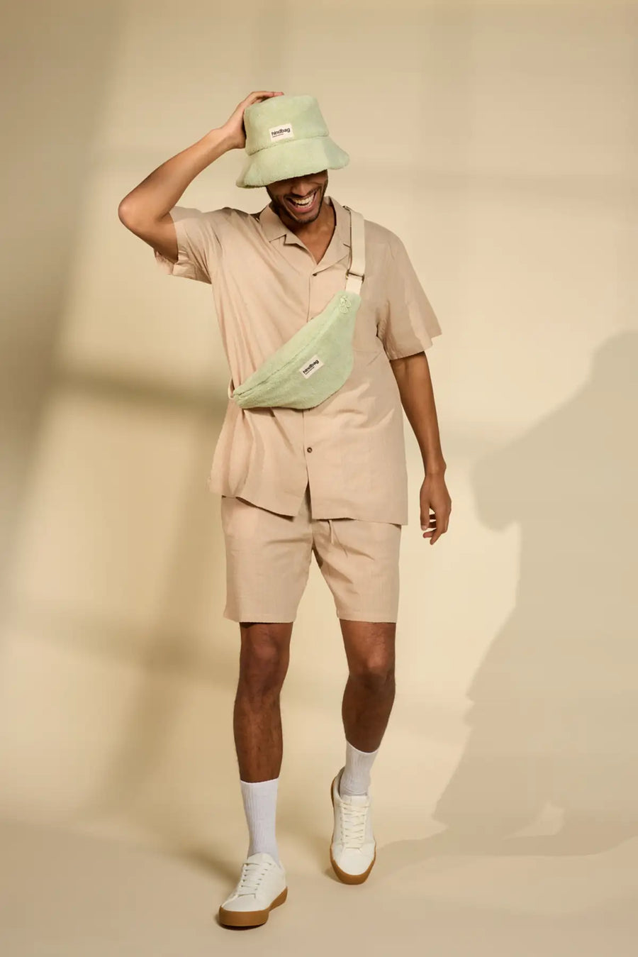 Banane en coton bio | vert "olivia - éponge vert amande"