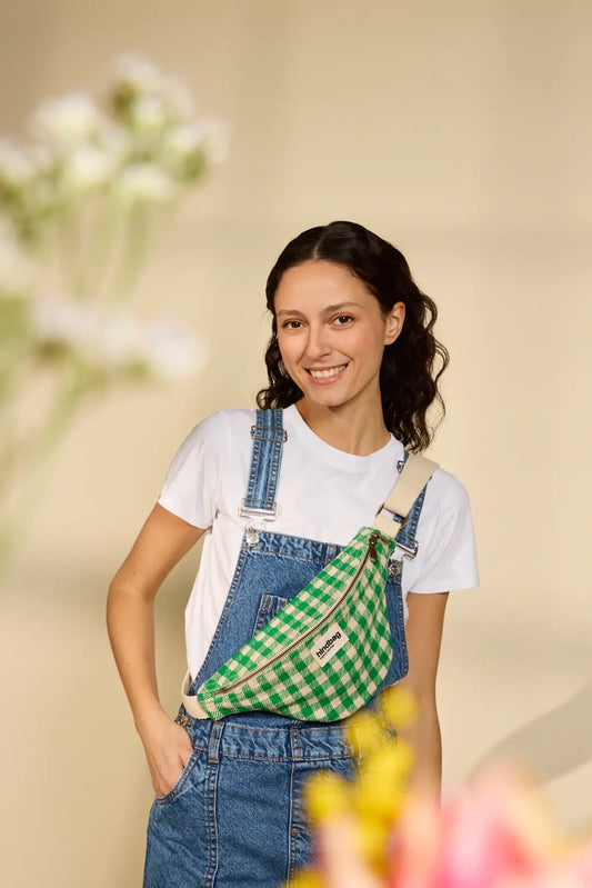 Banane en coton bio | vert "olivia vichy vert"
