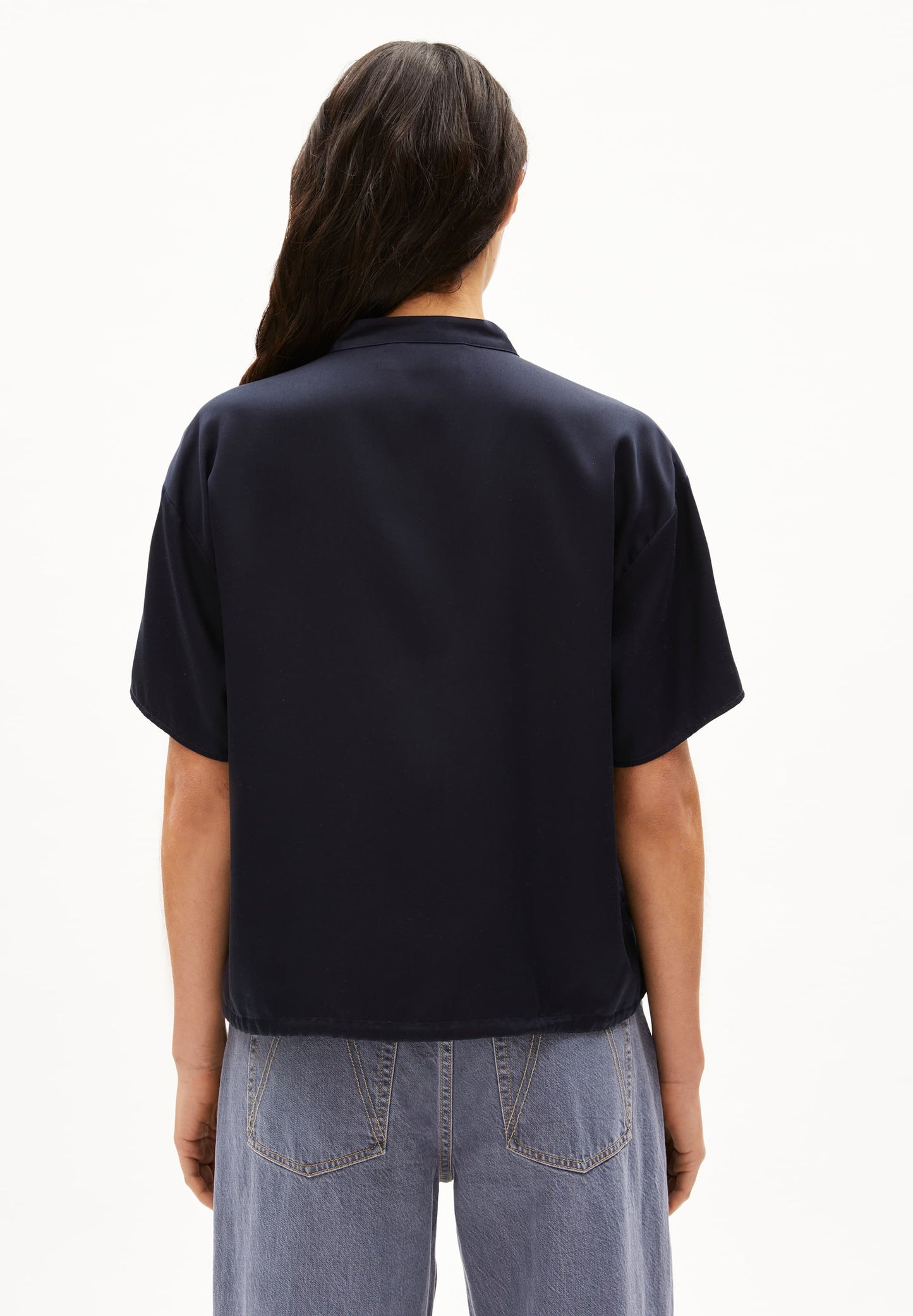 Blouse en tencel | marine "baraahe - night sky"