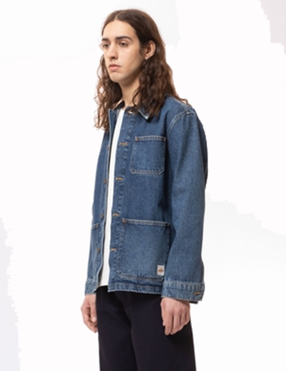 Veste en jean en coton bio et recyclé | bleu "barney 90s blue denim"