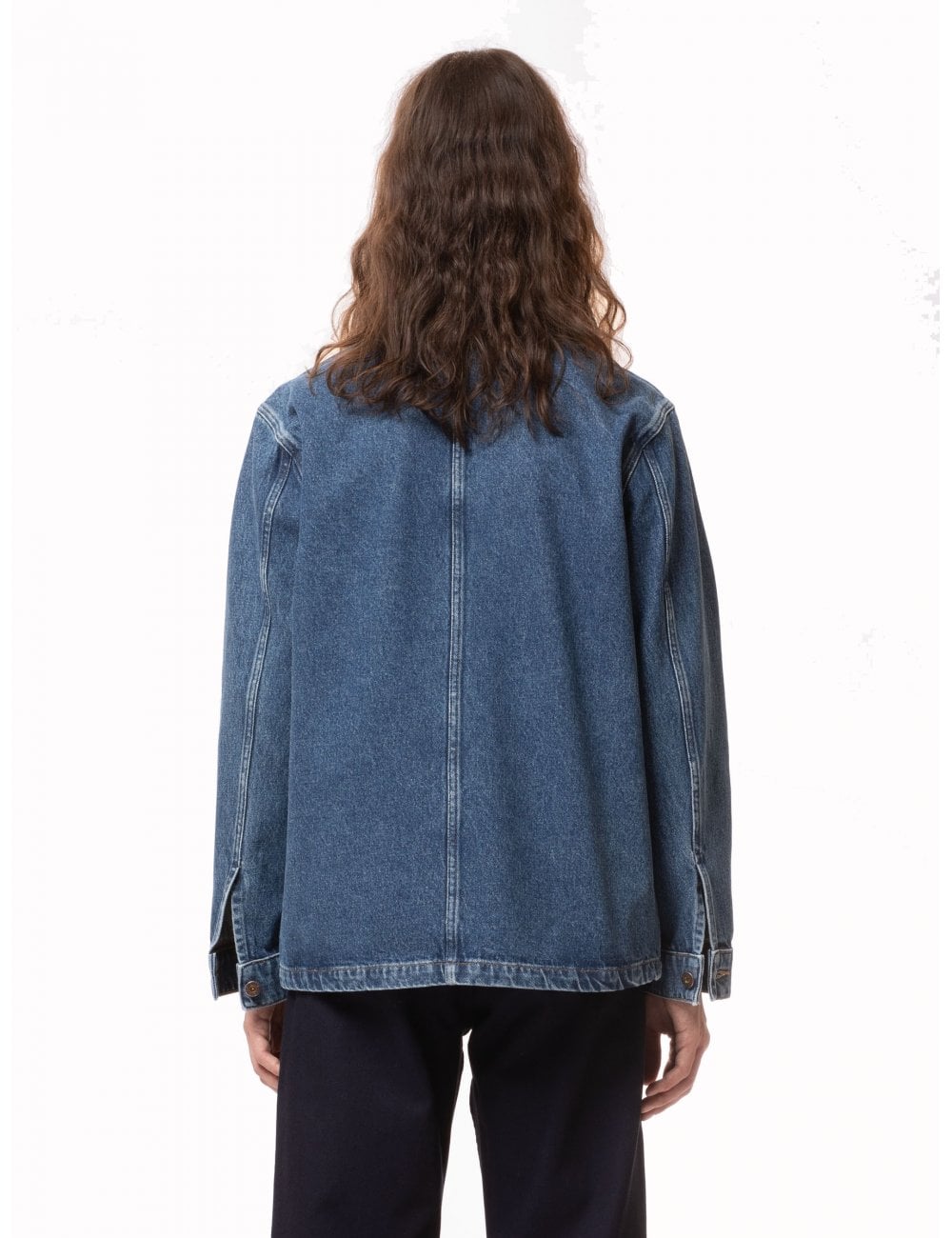 Veste en jean en coton bio et recyclé | bleu "barney 90s blue denim"