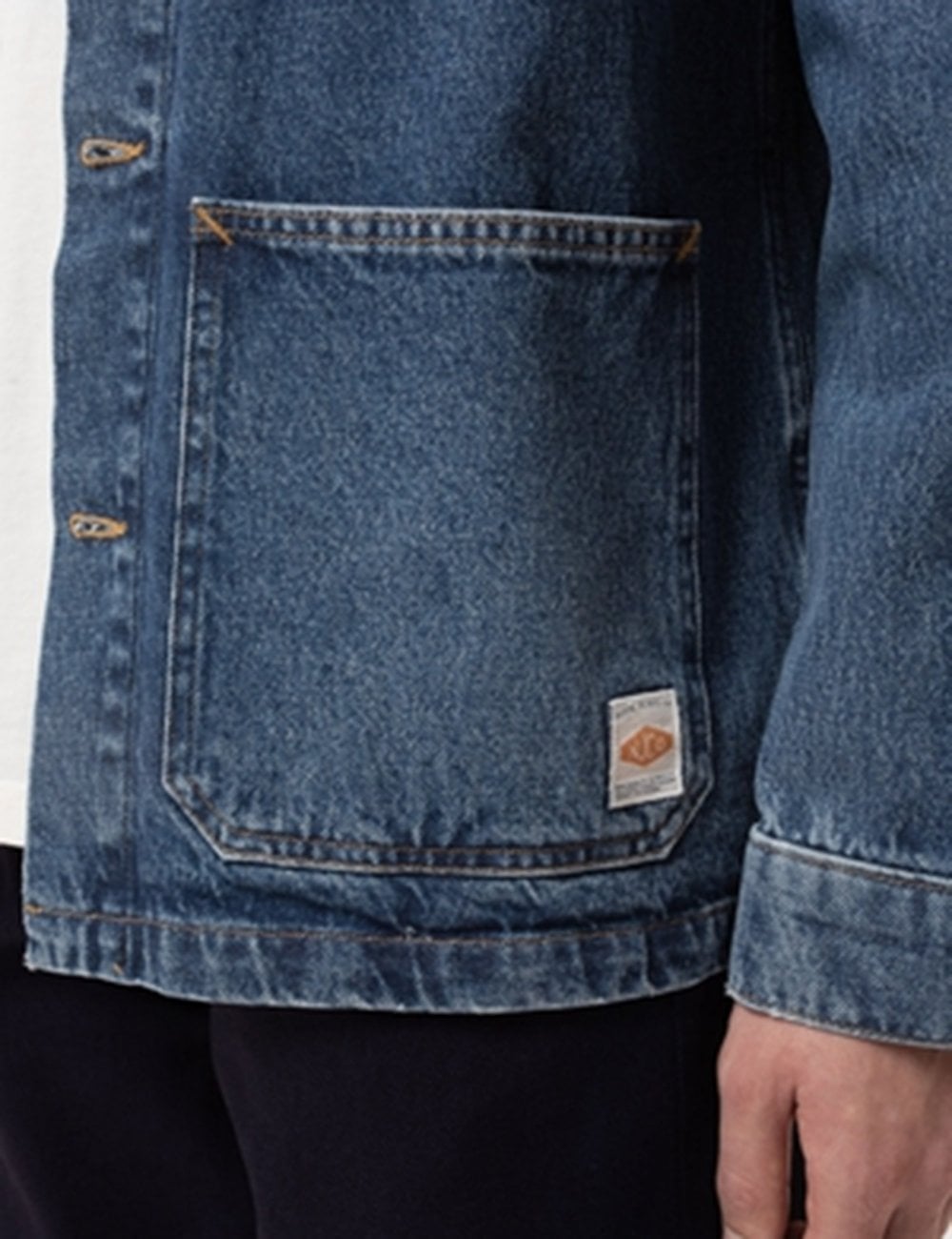 Veste en jean en coton bio et recyclé | bleu "barney 90s blue denim"