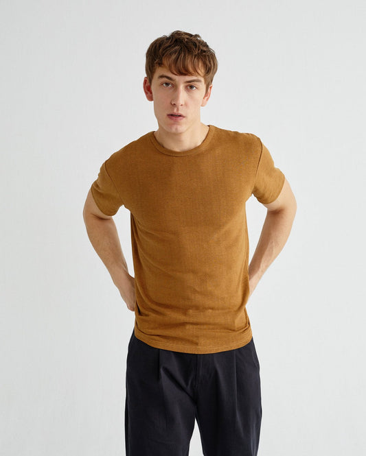 T-shirt camel en chanvre et coton bio - Mo2