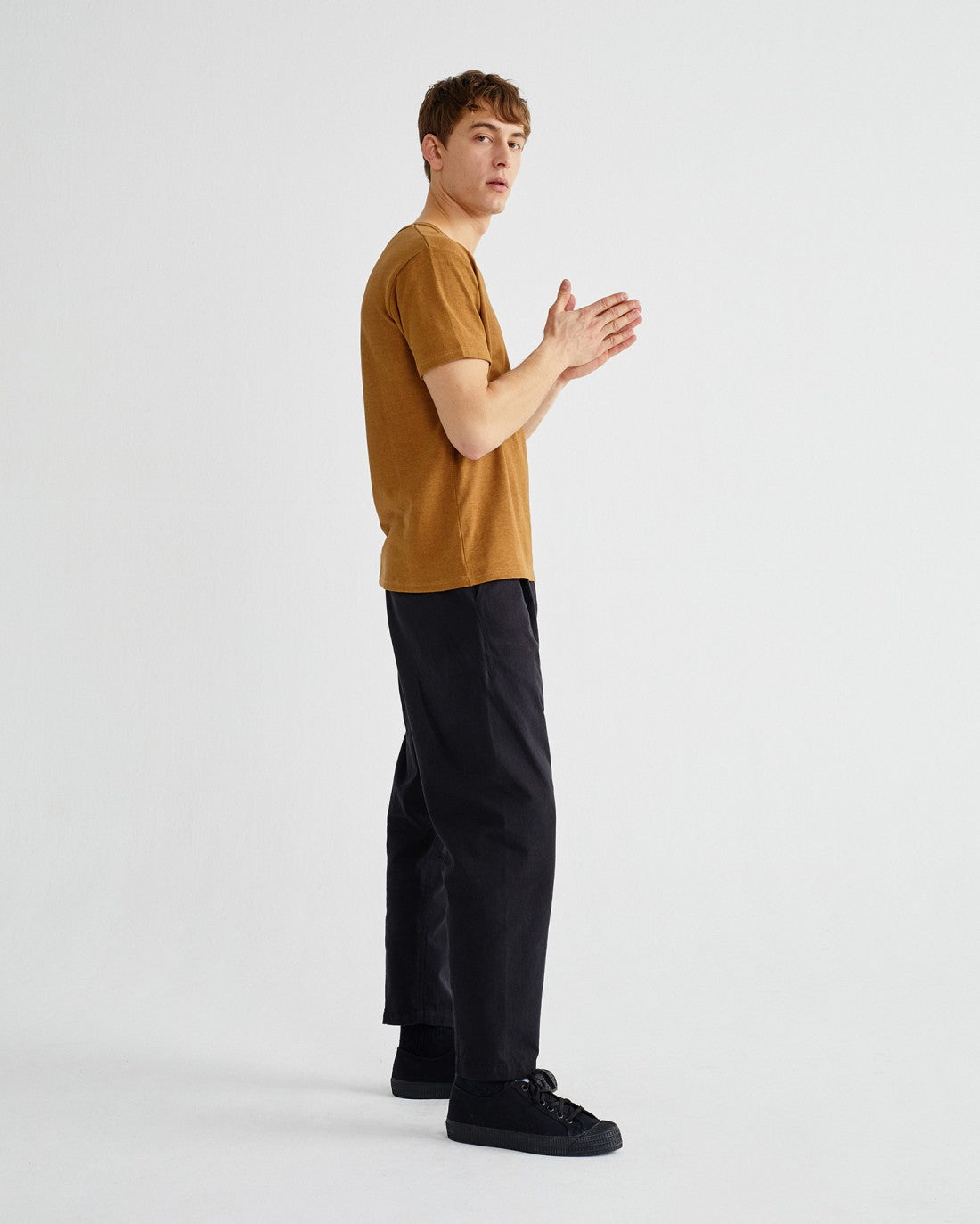 T-shirt camel en chanvre et coton bio - Mo2
