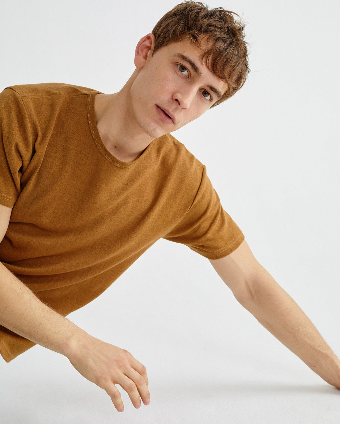 T-shirt camel en chanvre et coton bio - Mo2