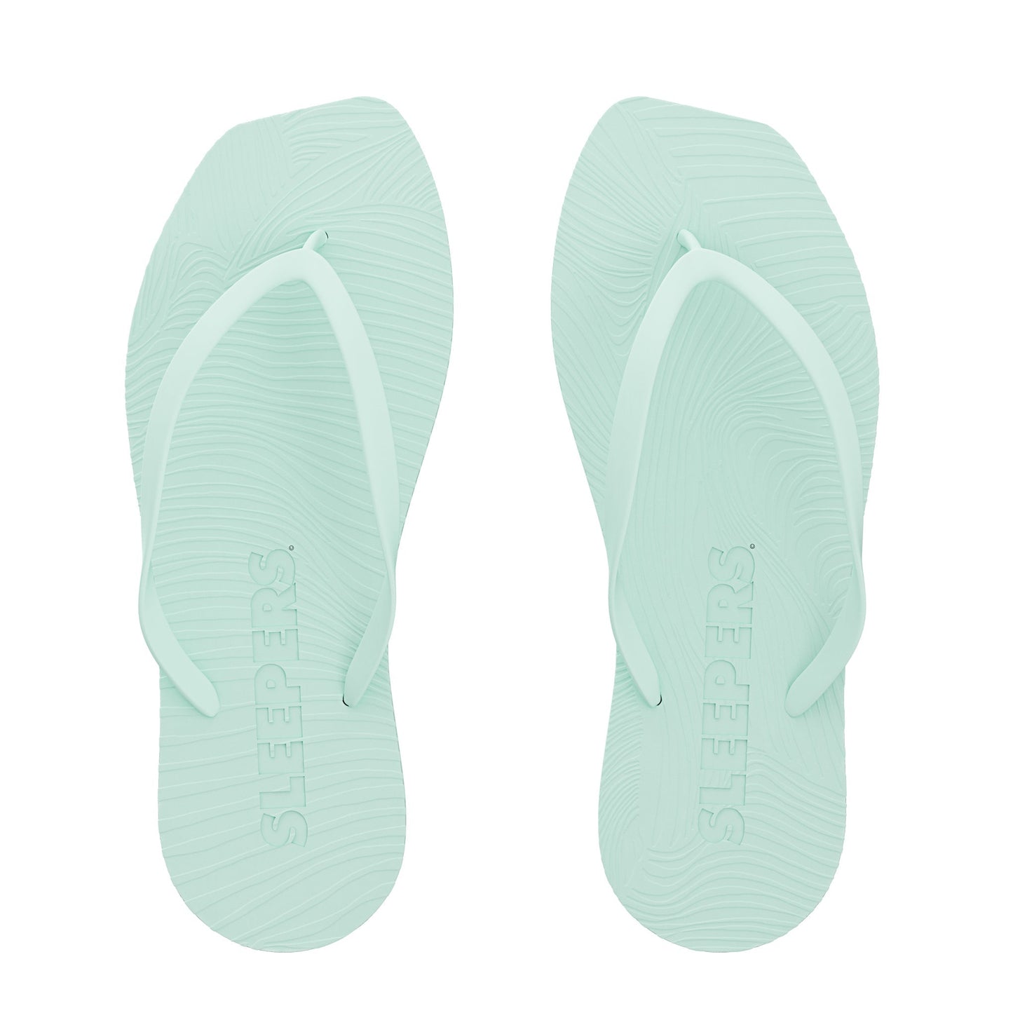 Tongs en caoutchouc naturel tapered | vert "slim mint"