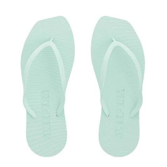 Tongs en caoutchouc naturel tapered | vert "slim mint"