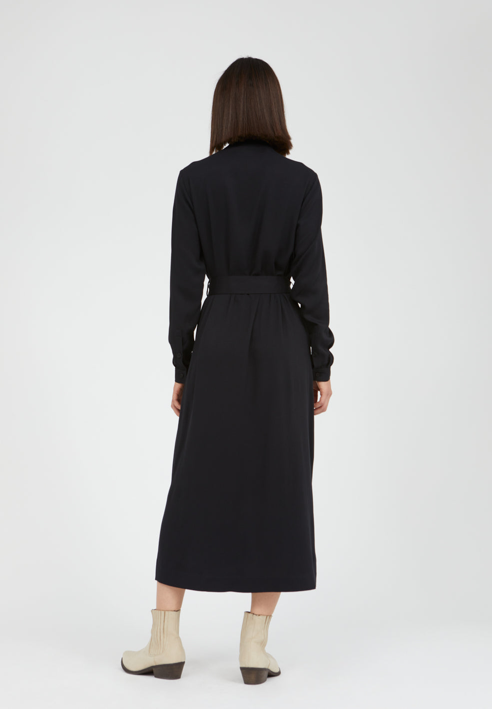 Robe longue noire en lenzing - BEANTAA