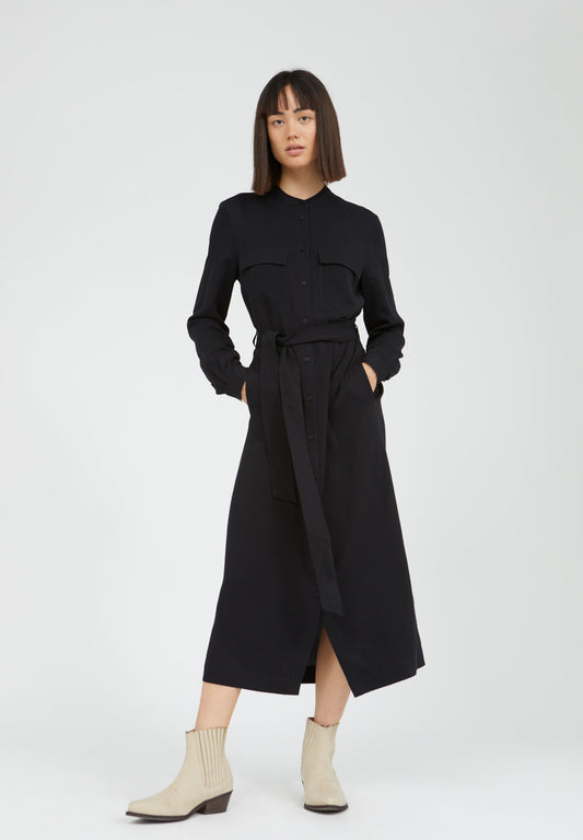Robe longue noire en lenzing - BEANTAA
