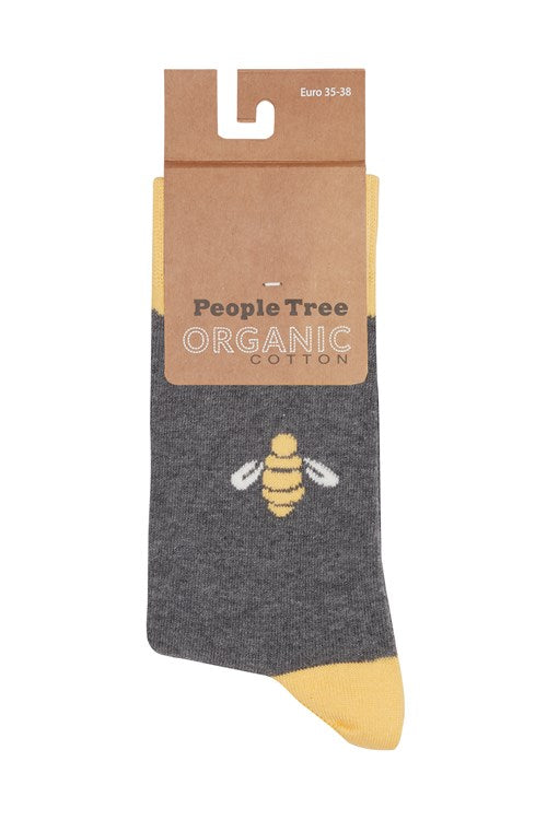 Chaussettes motif abeille en coton bio - bee