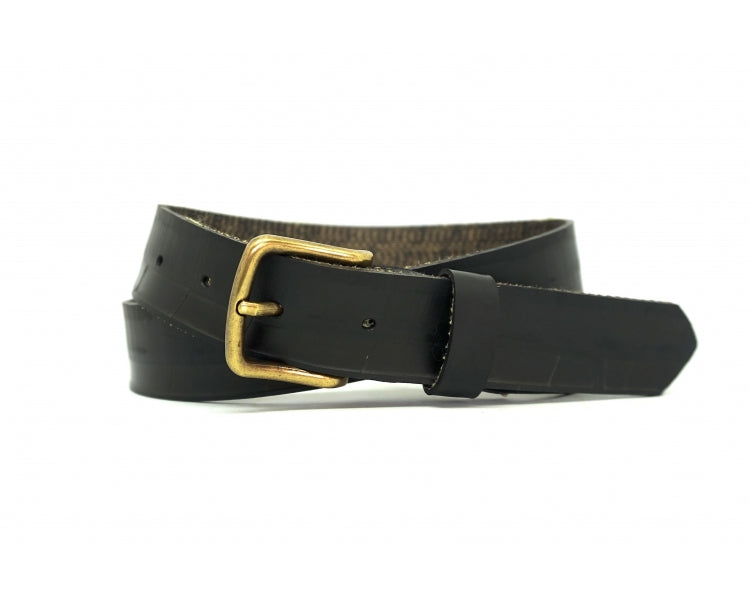 Ceinture en pneu upcyclé | noir "Voiture charbon"