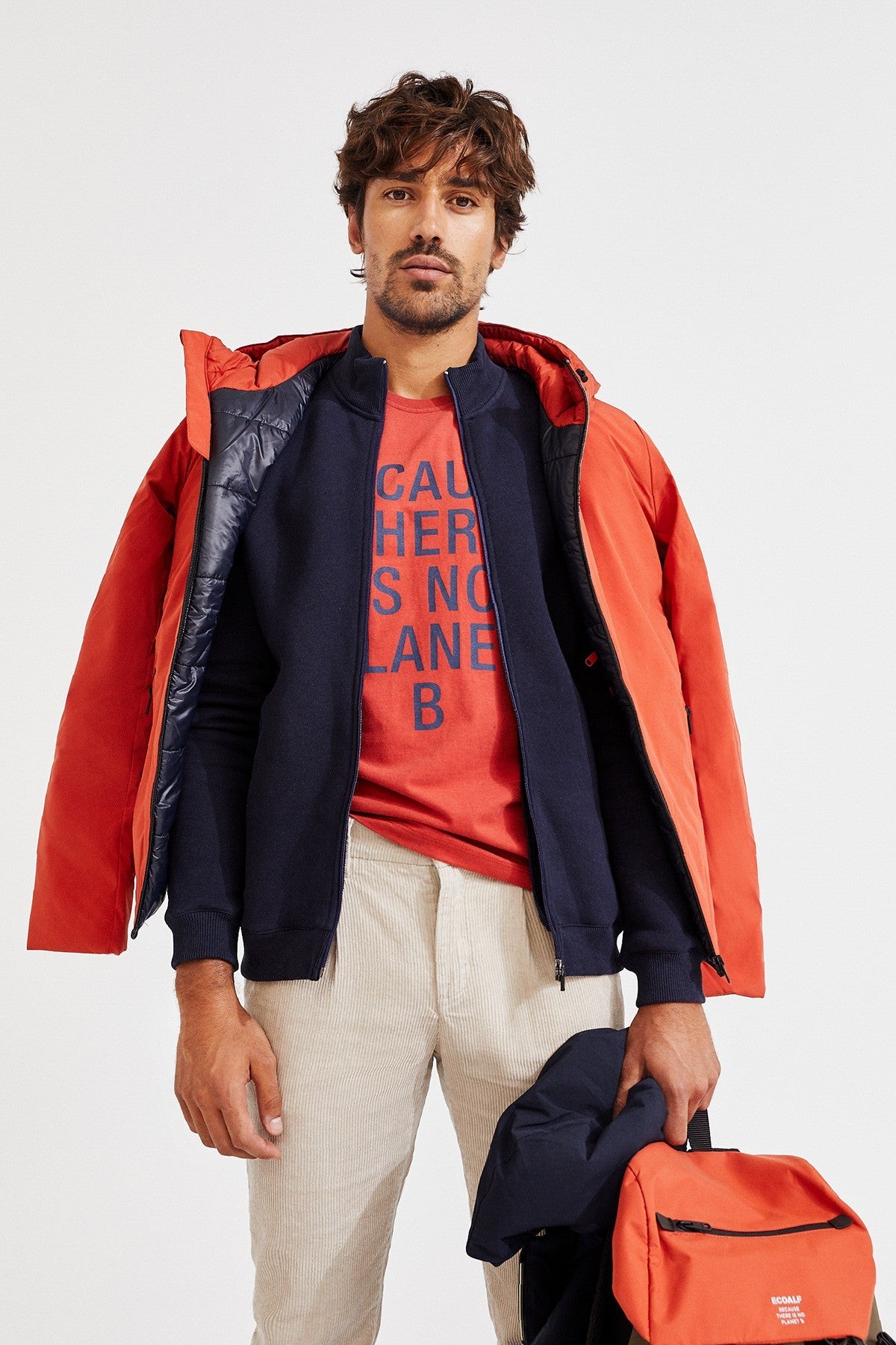 Veste imperméable orange - BERNA SWEAT TECH JACKET
