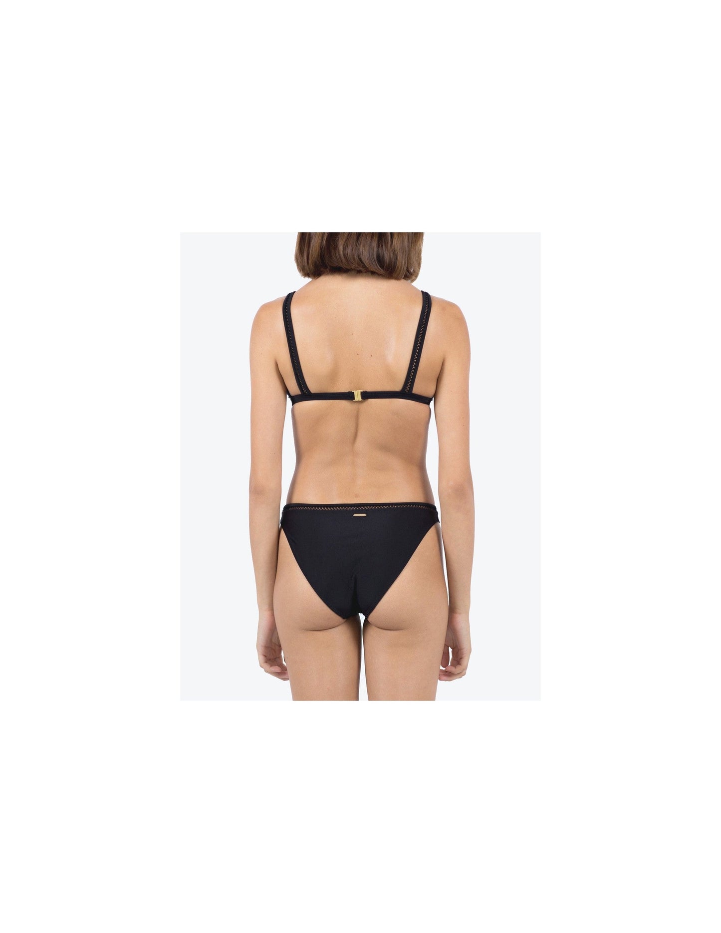 Bas de bikini en nylon recyclé - Black