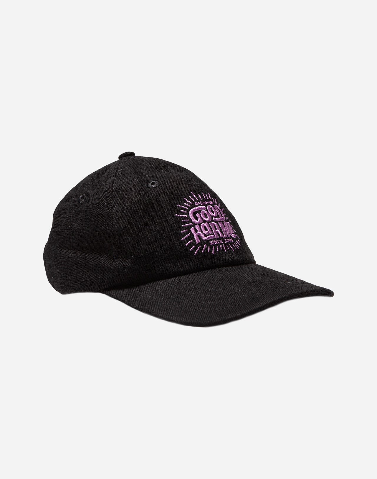 Casquette en coton bio | noir "six pannel good karma"