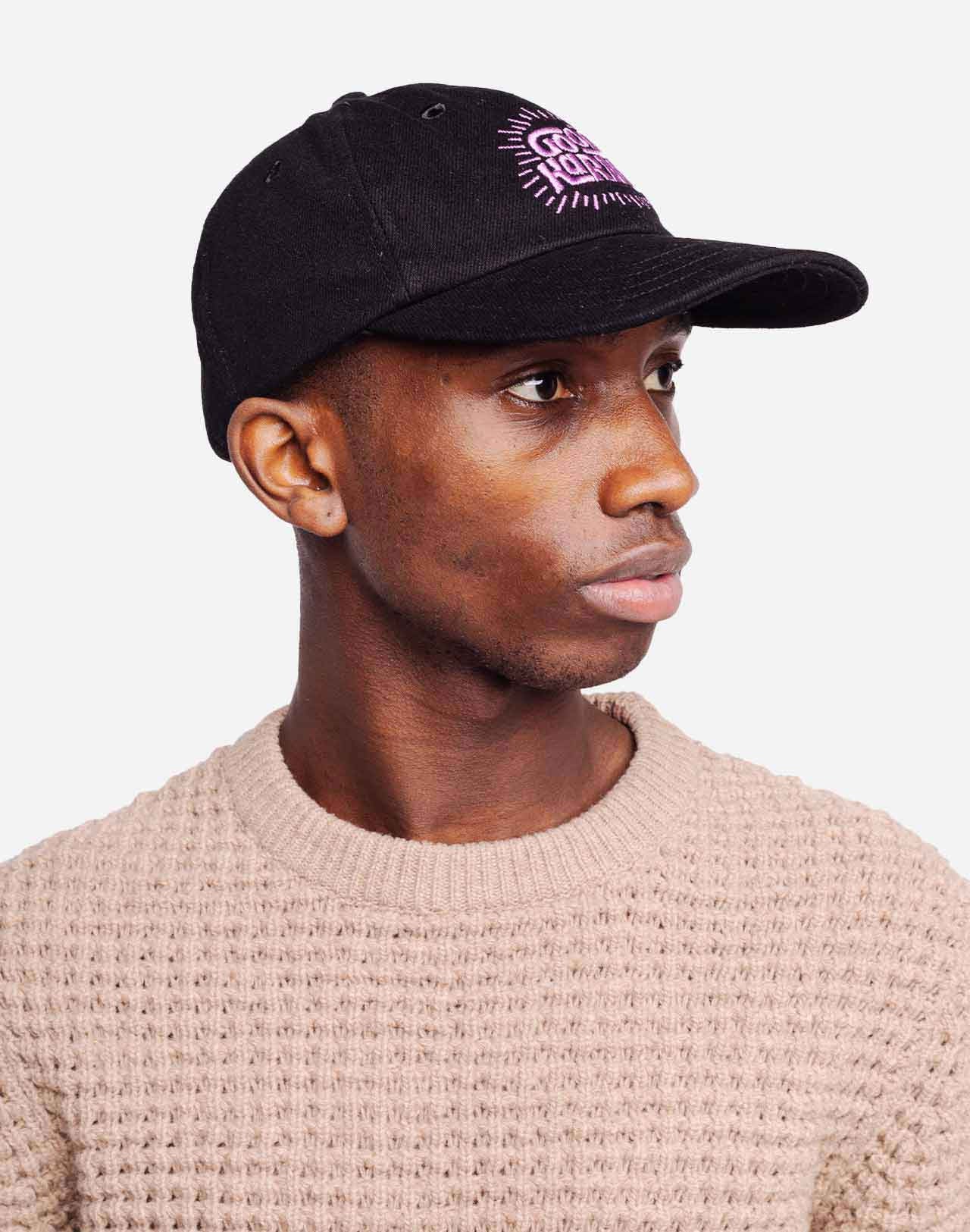 Casquette en coton bio | noir "six pannel good karma"
