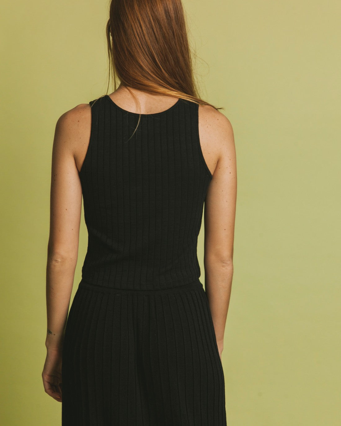 Top court noir en refibra, tencel et coton bio - Heidi