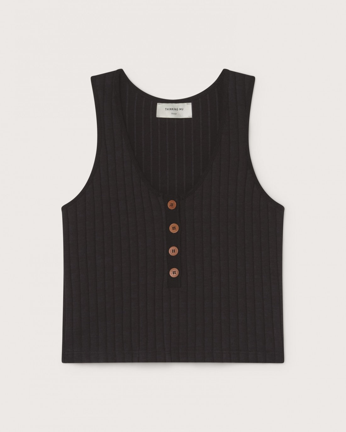 Top court noir en refibra, tencel et coton bio - Heidi