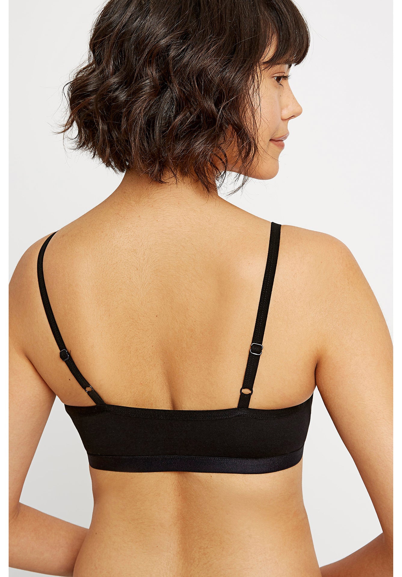 Brassière noire en coton bio