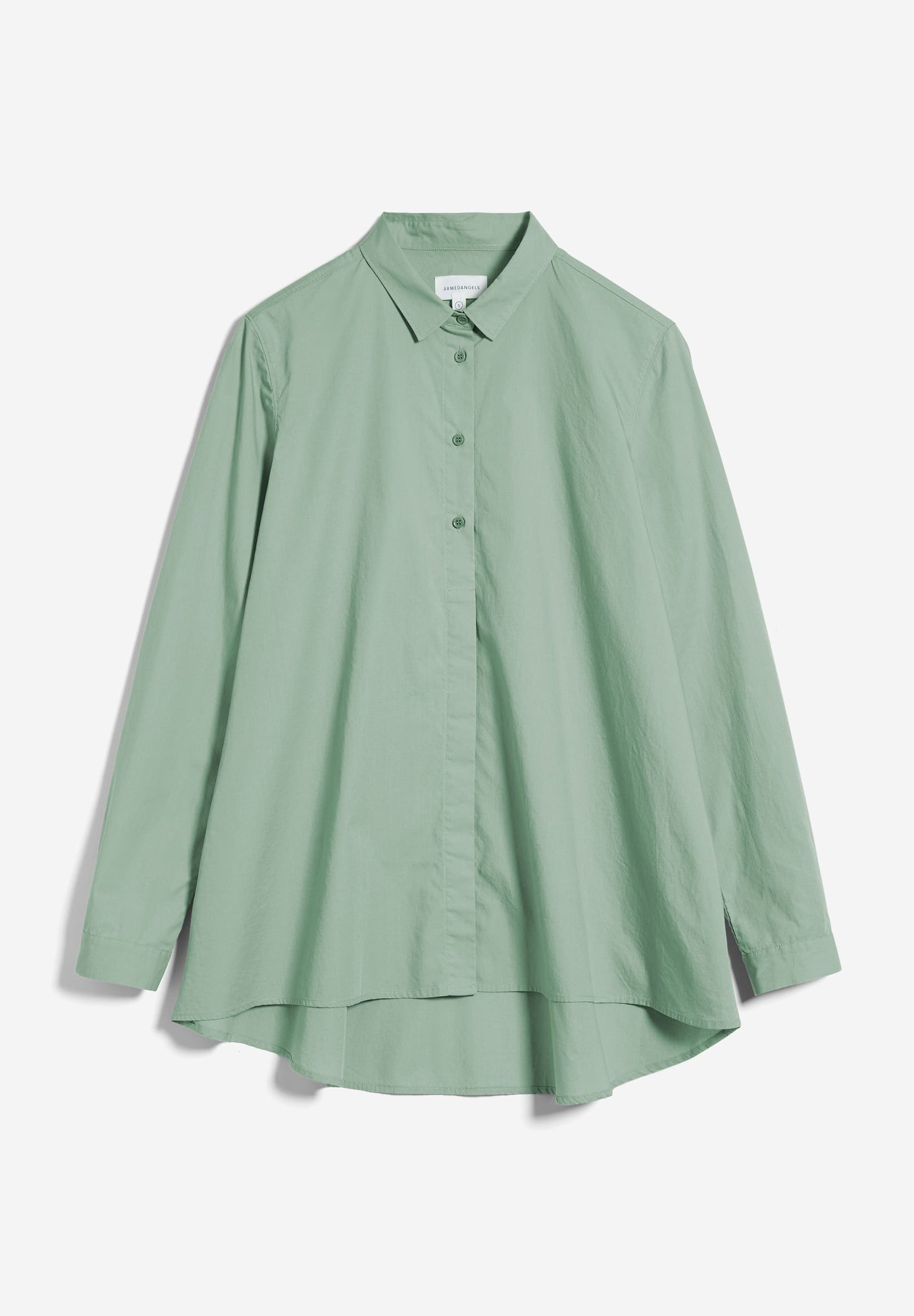 Chemise oversize vert pâle en coton bio - BLANCAA Sage green