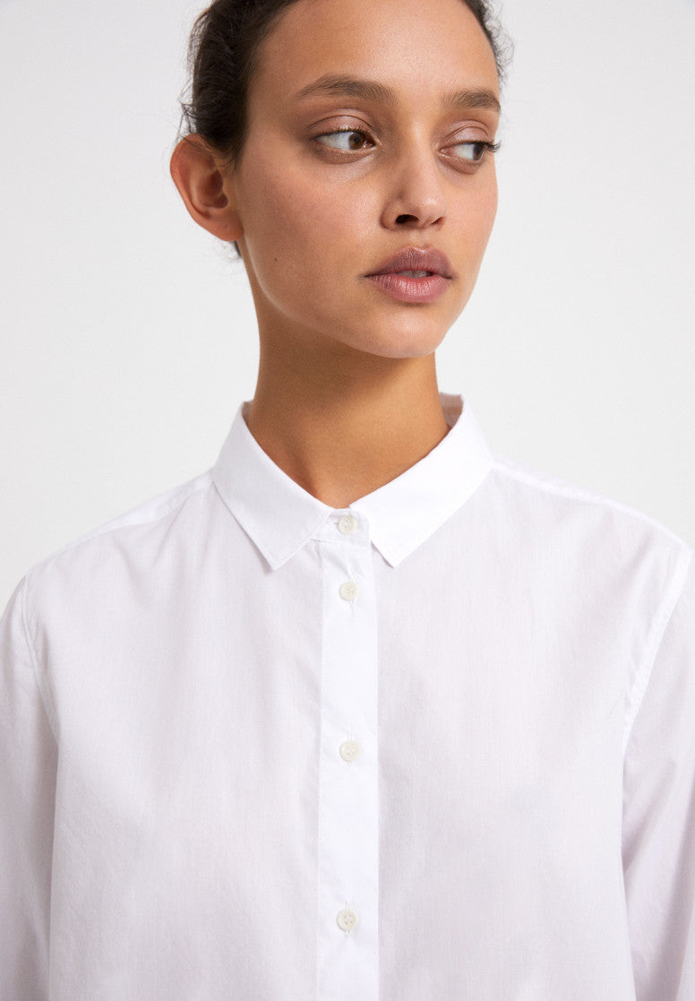Chemise blanche oversize en coton bio - BLANCAA