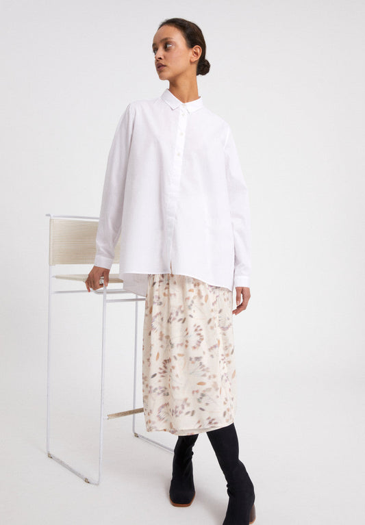 Chemise blanche oversize en coton bio - BLANCAA