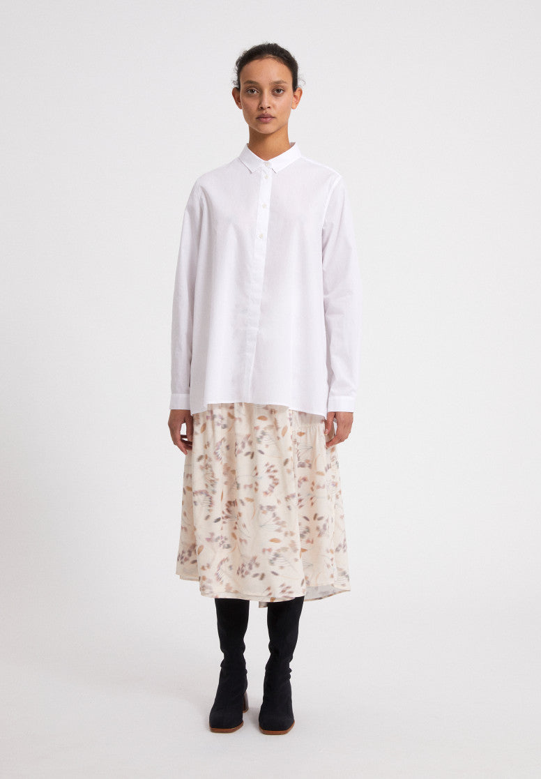 Chemise blanche oversize en coton bio - BLANCAA