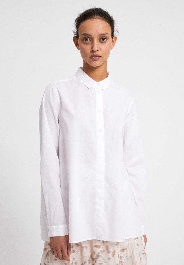 Chemise blanche oversize en coton bio - BLANCAA