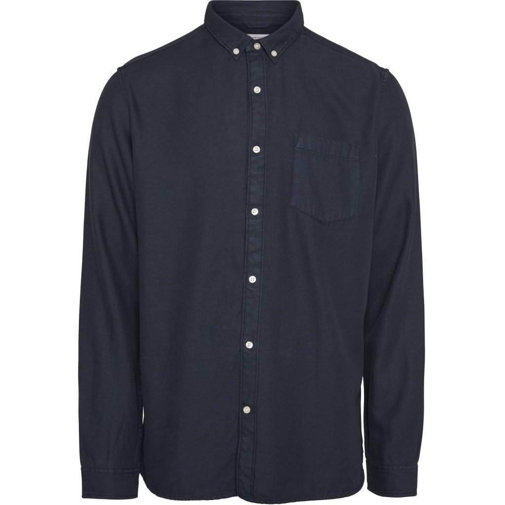 Chemise bleu nuit en tencel et coton bio - larch