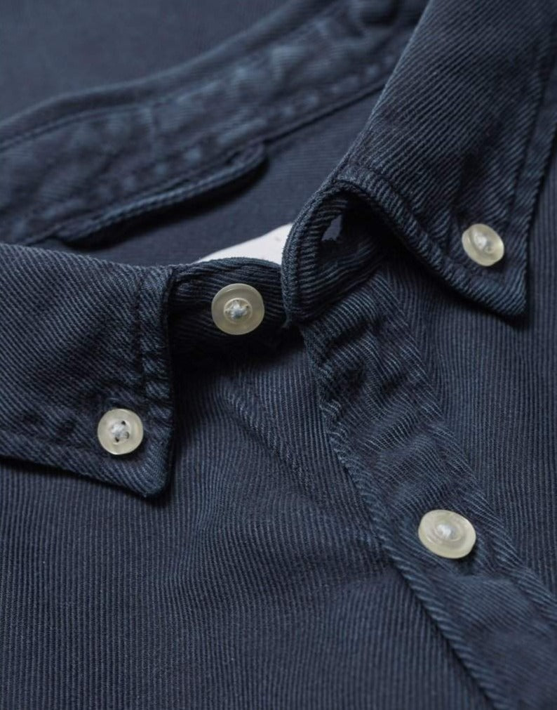 Chemise bleu nuit en tencel et coton bio - larch