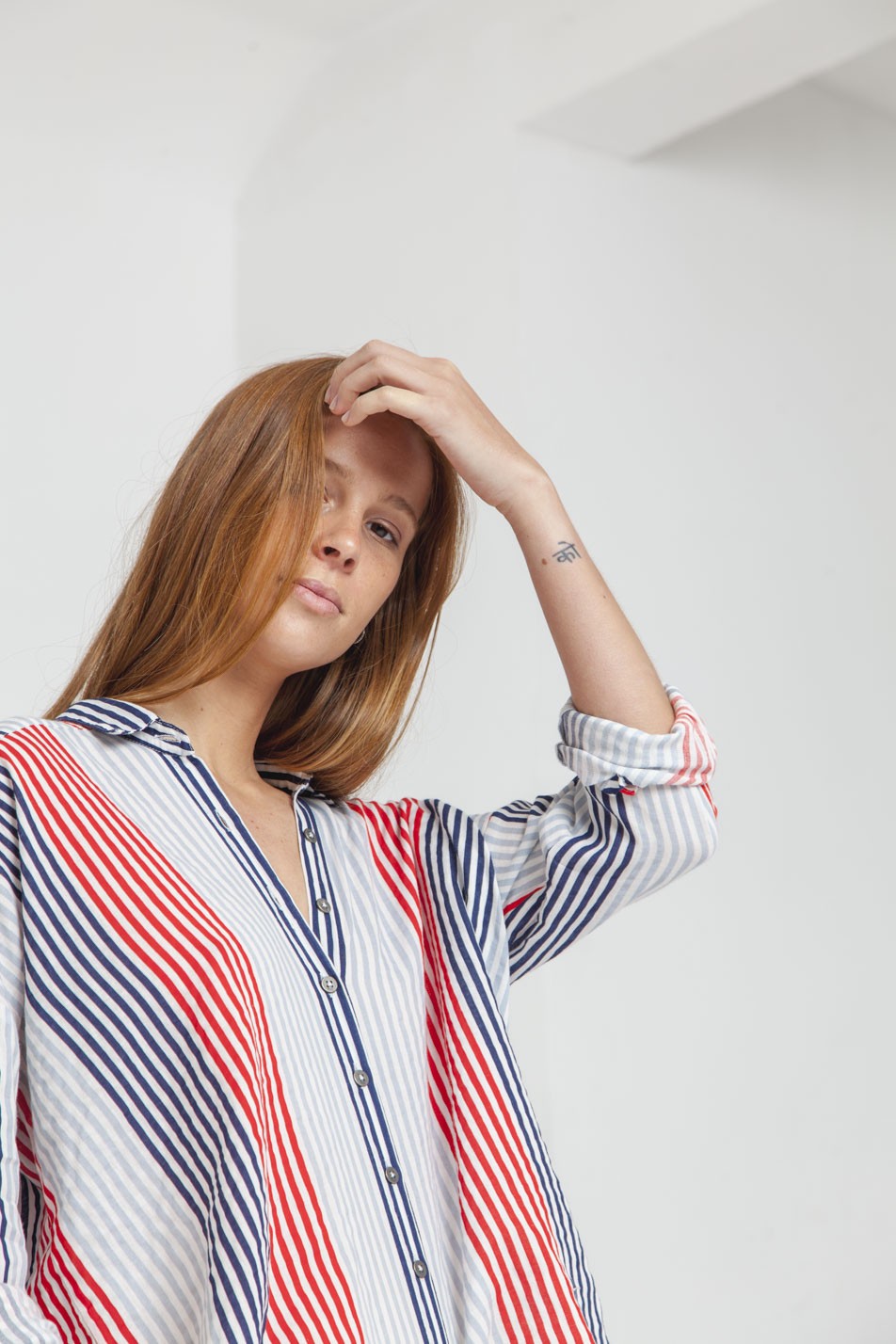 Chemise rayée en coton bio - Sombrillas Free